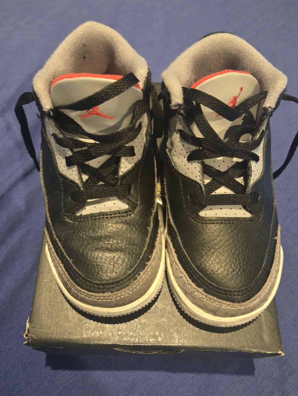 Jordan Kids Black, Gray and Red High-Top Sneakers
